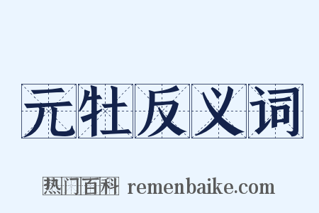 元牡反义词是什么意思的图片